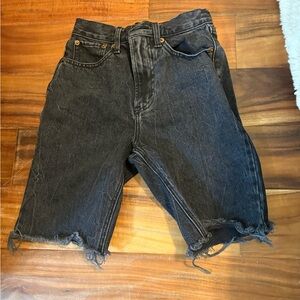Abercrombie‎ Black Denim Cutoff Shorts